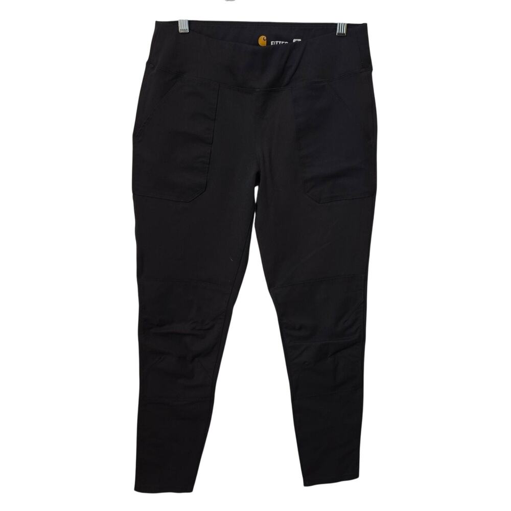 Carhartt Leggings Womens Medium Black Force Fitted Workwear Ankle Pockets